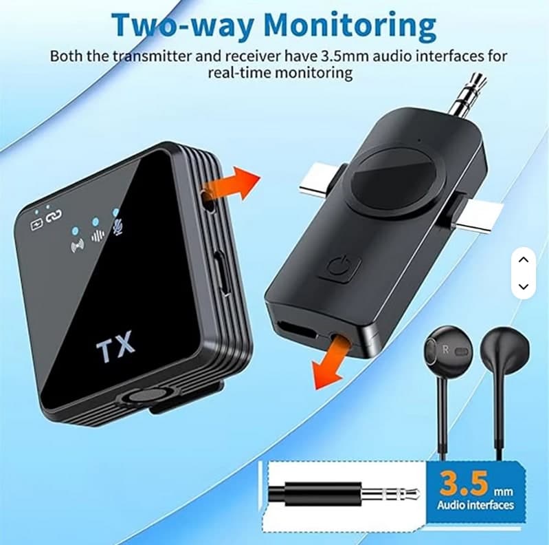 3 in 1 F11-2 Wireless Microphone Hands Free